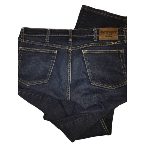 Wrangler Regular Fit MGW25RE 36X32 Straight Leg Dark Wash Mens Jeans - Picture 4 of 6